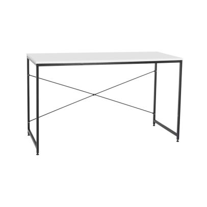 Písací stôl, biela/čierna, 120x60 cm, MELLORA