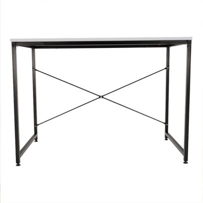 Písací stôl, biela/čierna, 120x60 cm, MELLORA 2