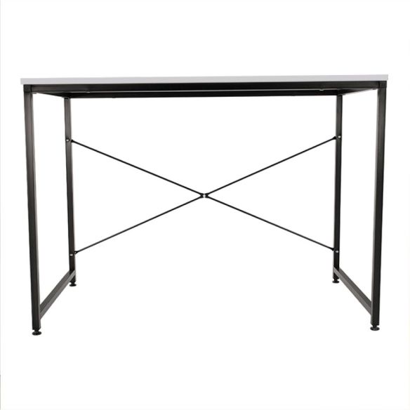 Písací stôl, biela/čierna, 120x60 cm, MELLORA