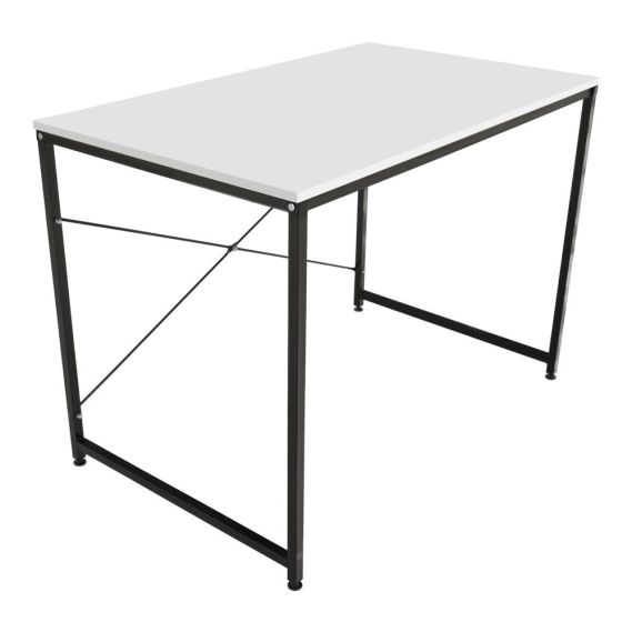 Písací stôl, biela/čierna, 120x60 cm, MELLORA