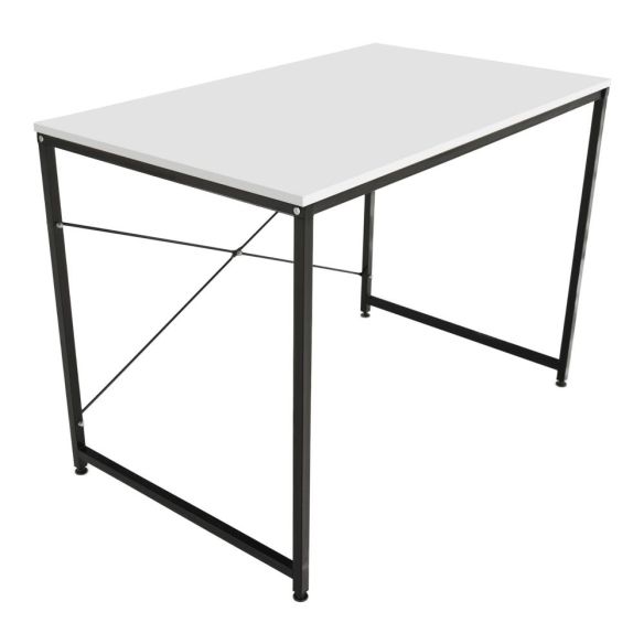 Písací stôl, biela/čierna, 120x60 cm, MELLORA