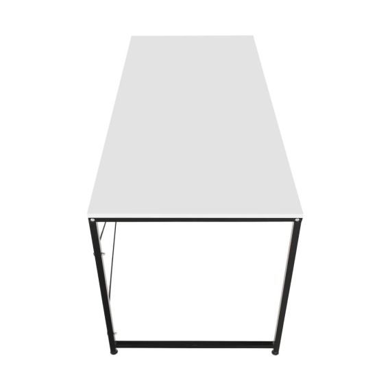 Písací stôl, biela/čierna, 120x60 cm, MELLORA