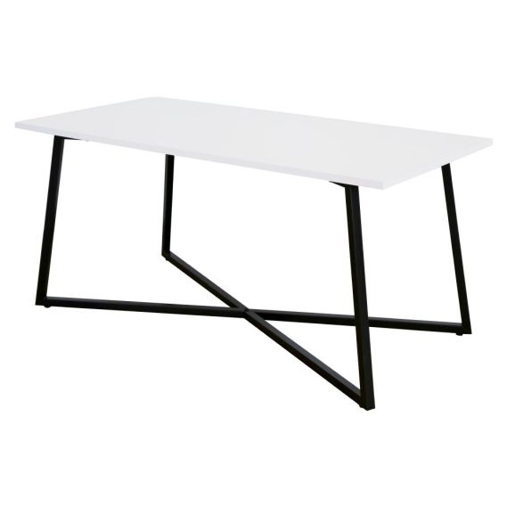 Konferenčný stolík, biela/čierna, BERTEL