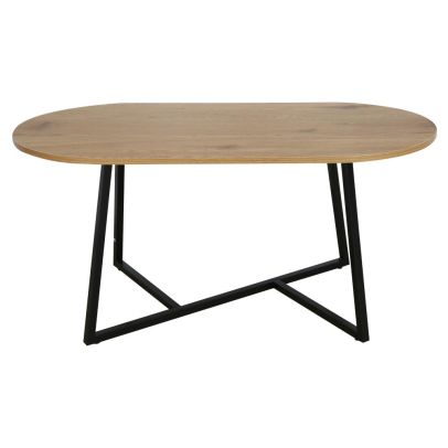 Konferenčný stolík, dub/čierna, FREMONT 2