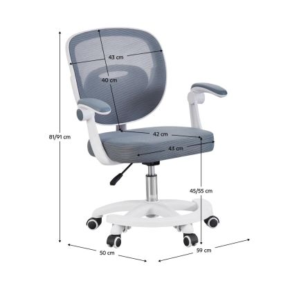 Otočná stolička, sivá/biela, TRIXI TYP 2 2