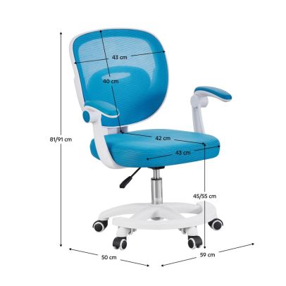 Otočná stolička, modrá/biela, TRIXI TYP 2 2