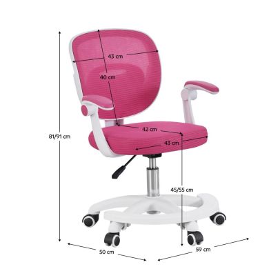 Otočná stolička, malinová/biela, TRIXI TYP 2 2