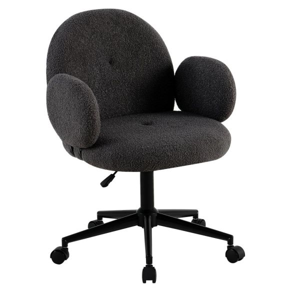 Kancelárske kreslo, sivá/čierna, TURIO