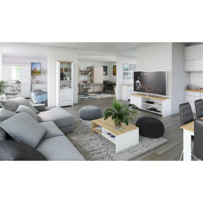 Regál 2D1S, gaštan nairobi/onyx, JESI NEW 2