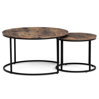 Konferenčný stolík 80x80cm, mdf, old wood, AF-3002 OLW 2