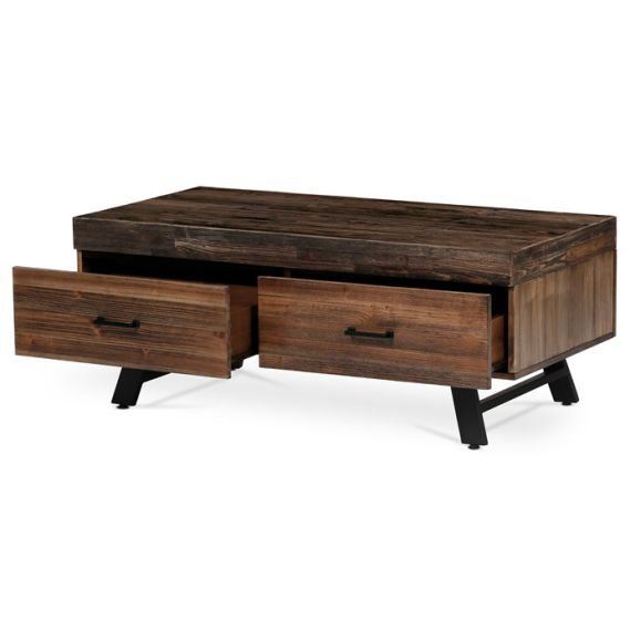 Konferenčný stolík 120x60cm, masív, old wood, AHG-536 PINE