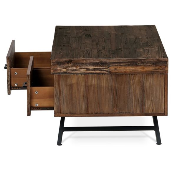 Konferenčný stolík 120x60cm, masív, old wood, AHG-536 PINE