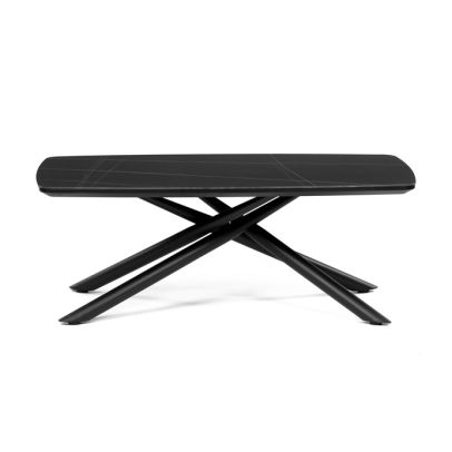 Konferenčný stolík 120x70cm, spekaná keramika, mramor, AHG-X7227 BK 2