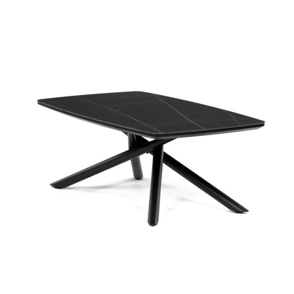 Konferenčný stolík 120x70cm, spekaná keramika, mramor, AHG-X7227 BK