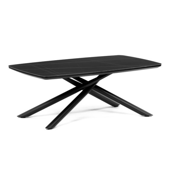 Konferenčný stolík 120x70cm, spekaná keramika, mramor, AHG-X7227 BK