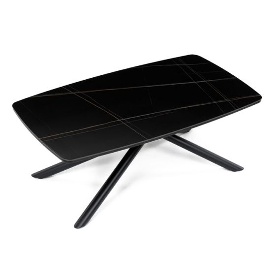 Konferenčný stolík 120x70cm, spekaná keramika, mramor, AHG-X7227 BK