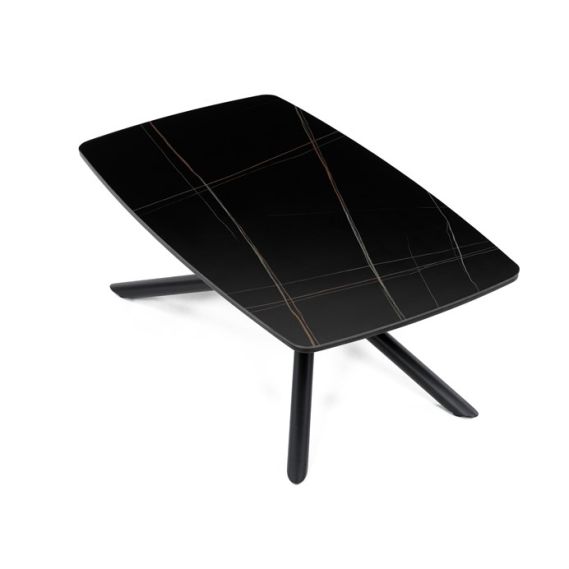 Konferenčný stolík 120x70cm, spekaná keramika, mramor, AHG-X7227 BK