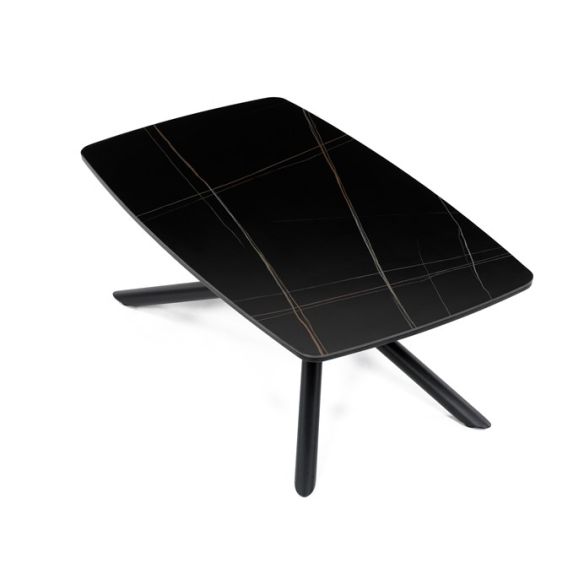 Konferenčný stolík 120x70cm, spekaná keramika, mramor, AHG-X7227 BK