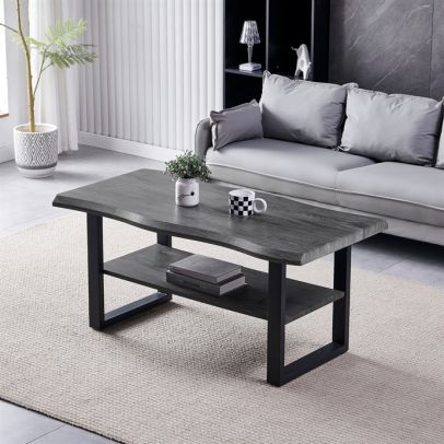 Konferenčný stolík 120x60cm, mdf, sivý dub, CT-F4212 GREY 2