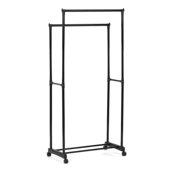 Stojan na šaty, kov, čierna, GD-164 BK