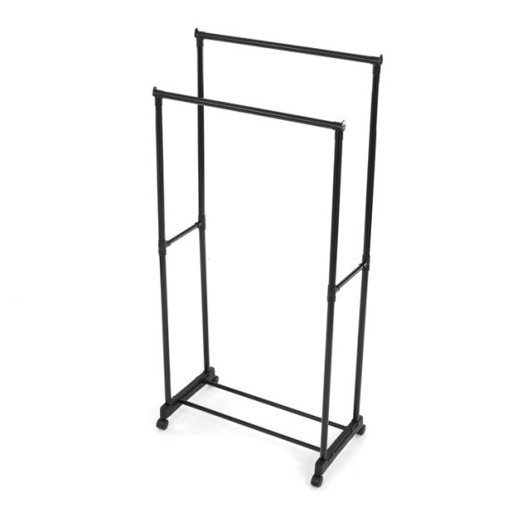 Stojan na šaty, kov, čierna, GD-164 BK