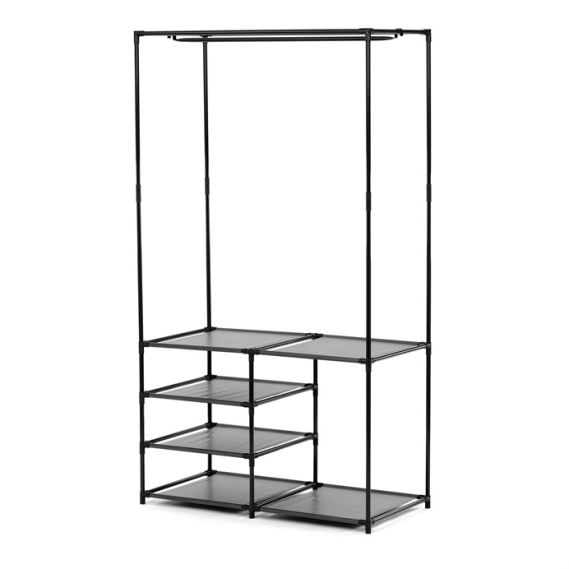 Stojan na šaty, kov, čierna, GD-172 BK