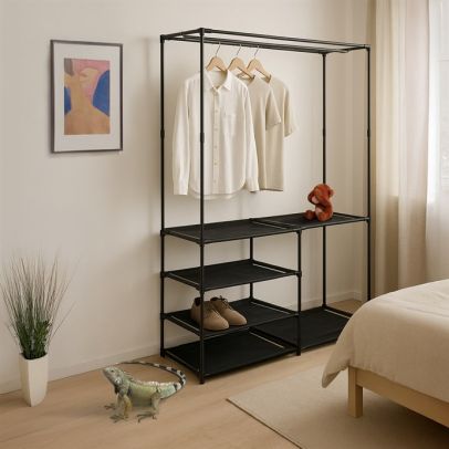 Stojan na šaty, kov, čierna, GD-172 BK 2