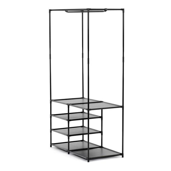 Stojan na šaty, kov, čierna, GD-172 BK