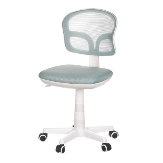 Detská stolička, výškovo nastaviteľná, modrá sieťovina, KA-C801 BLUE