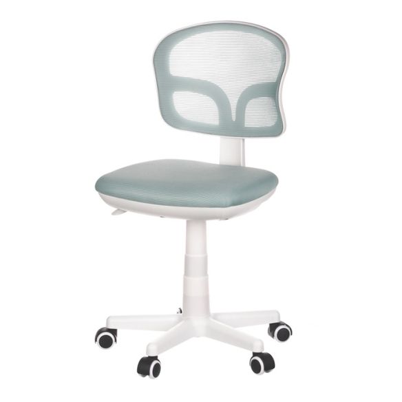 Detská stolička, výškovo nastaviteľná, modrá sieťovina, KA-C801 BLUE