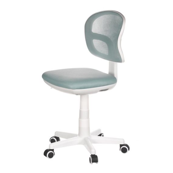 Detská stolička, výškovo nastaviteľná, modrá sieťovina, KA-C801 BLUE