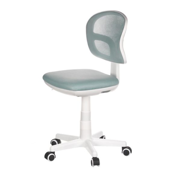 Detská stolička, výškovo nastaviteľná, modrá sieťovina, KA-C801 BLUE