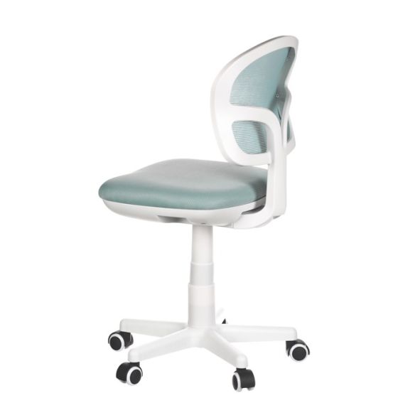 Detská stolička, výškovo nastaviteľná, modrá sieťovina, KA-C801 BLUE