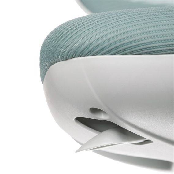 Detská stolička, výškovo nastaviteľná, modrá sieťovina, KA-C801 BLUE