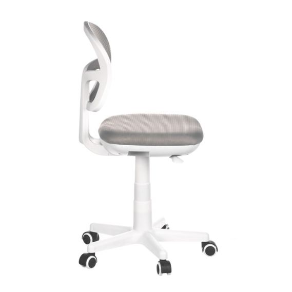 Detská stolička, výškovo nastaviteľná, šedá sieťovina, KA-C801 GREY