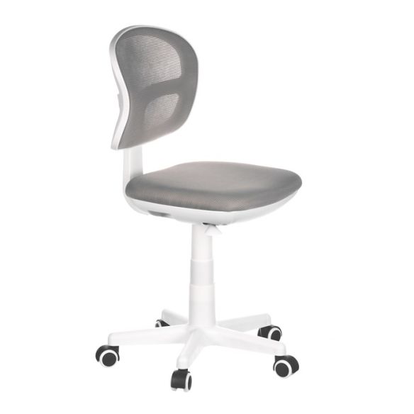 Detská stolička, výškovo nastaviteľná, šedá sieťovina, KA-C801 GREY