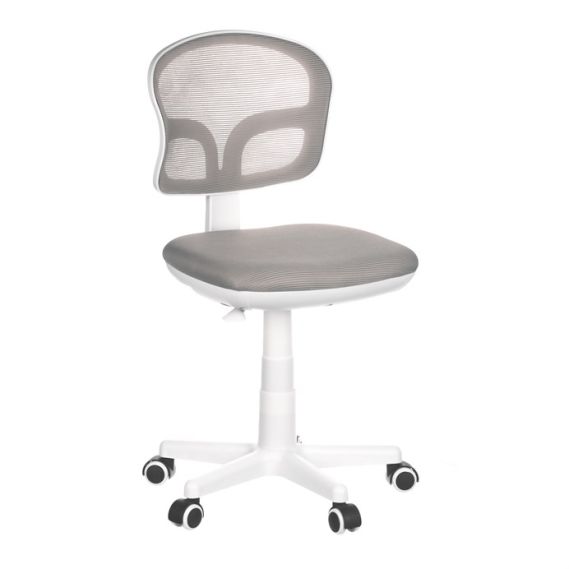 Detská stolička, výškovo nastaviteľná, šedá sieťovina, KA-C801 GREY