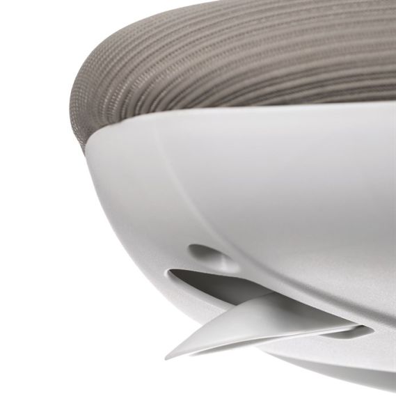 Detská stolička, výškovo nastaviteľná, šedá sieťovina, KA-C801 GREY