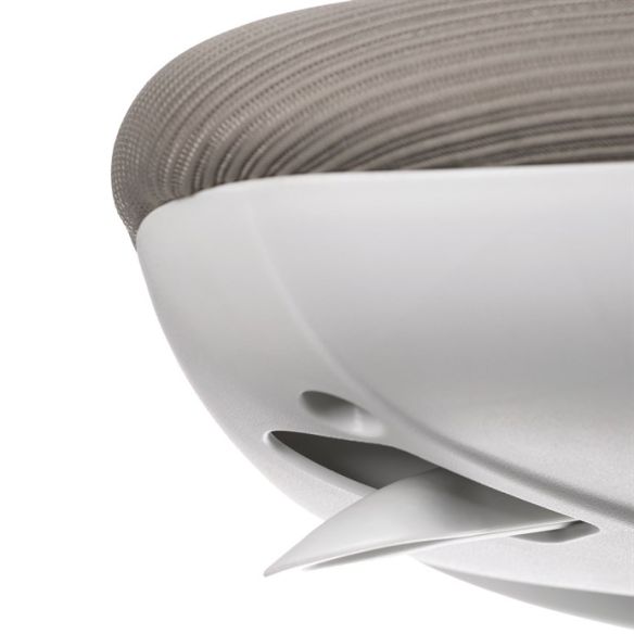 Detská stolička, výškovo nastaviteľná, šedá sieťovina, KA-C801 GREY