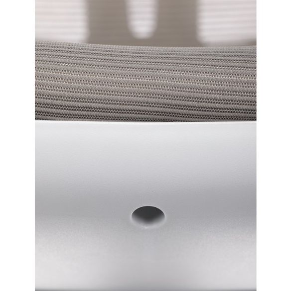 Detská stolička, výškovo nastaviteľná, šedá sieťovina, KA-C801 GREY