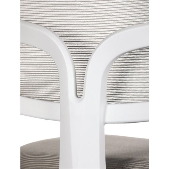 Detská stolička, výškovo nastaviteľná, šedá sieťovina, KA-C801 GREY