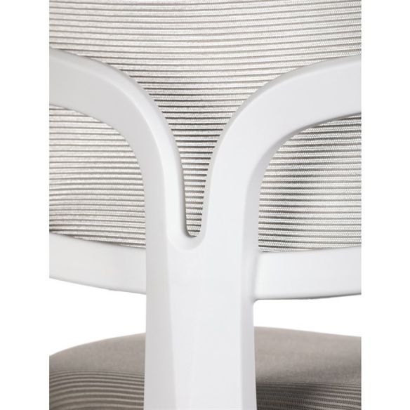 Detská stolička, výškovo nastaviteľná, šedá sieťovina, KA-C801 GREY