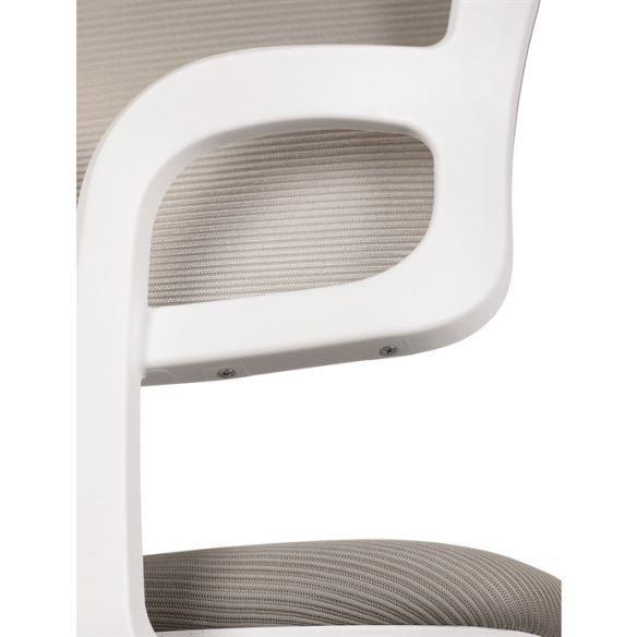 Detská stolička, výškovo nastaviteľná, šedá sieťovina, KA-C801 GREY