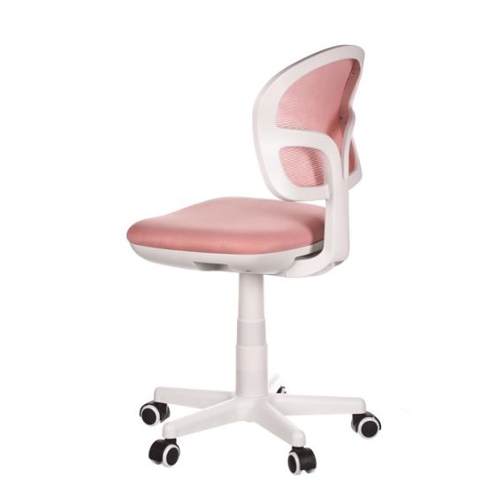 Detská stolička, výškovo nastaviteľná, ružová sieťovina, KA-C801 PINK