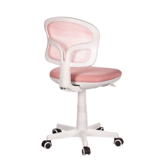 Detská stolička, výškovo nastaviteľná, ružová sieťovina, KA-C801 PINK