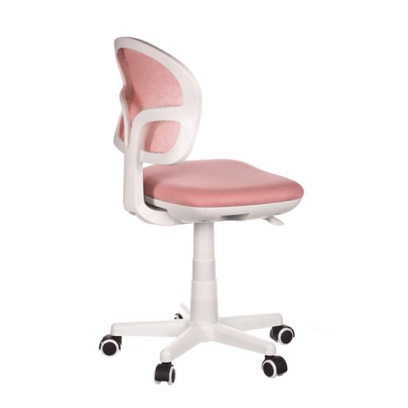 Detská stolička, výškovo nastaviteľná, ružová sieťovina, KA-C801 PINK