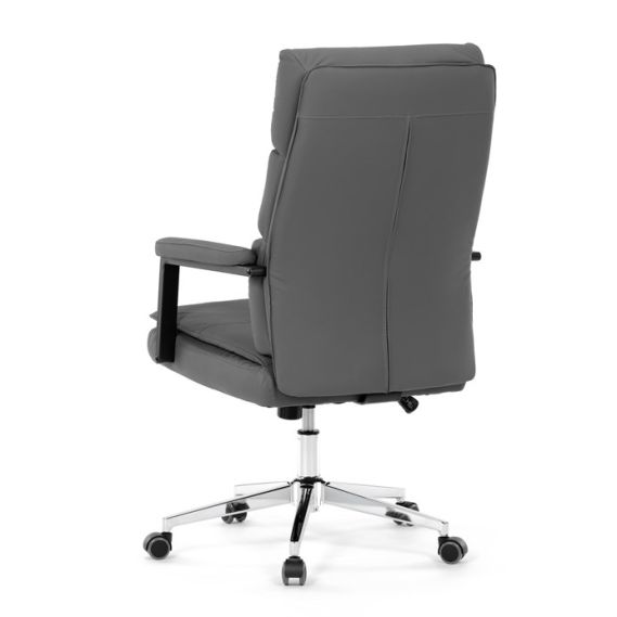 Kancelárske kreslo, hojdací mechanizmus, šedá ekokoža, KA-D8104 GREY