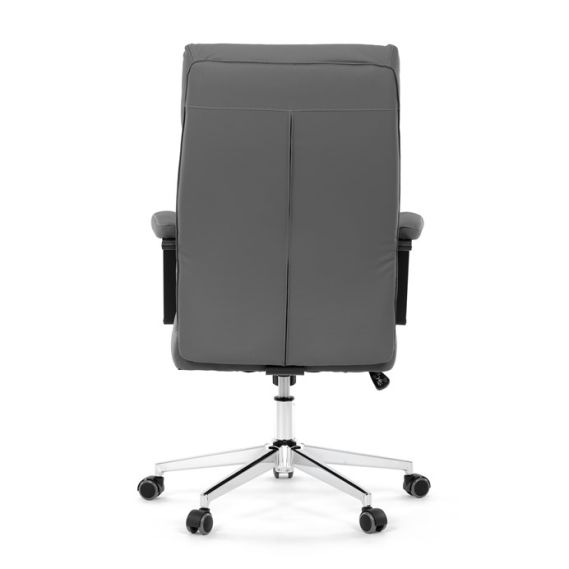 Kancelárske kreslo, hojdací mechanizmus, šedá ekokoža, KA-D8104 GREY