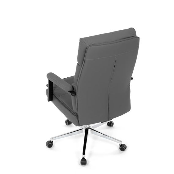 Kancelárske kreslo, hojdací mechanizmus, šedá ekokoža, KA-D8104 GREY