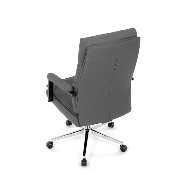 Kancelárske kreslo, hojdací mechanizmus, šedá ekokoža, KA-D8104 GREY